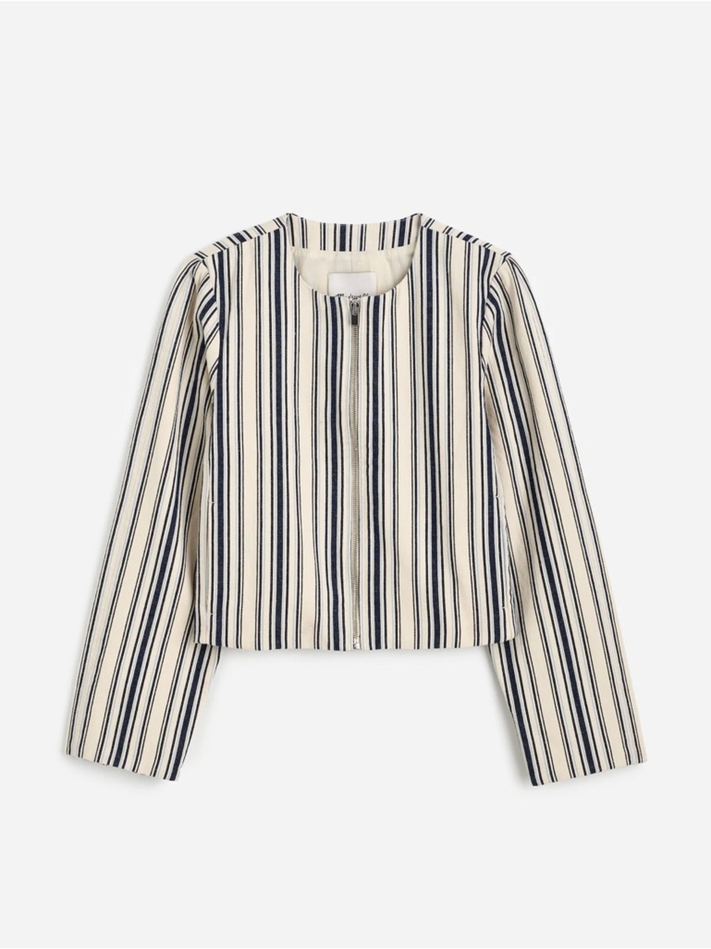 Madewell Striped Crop Cardigan Jacket